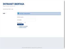 Tablet Screenshot of intranet2.ibertasa.com